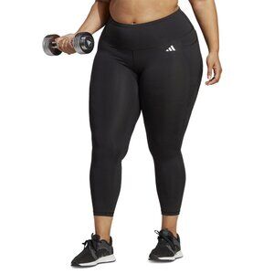 adidas Women's Optime Essentials High Waisted 7/8 Leggings Black 4X